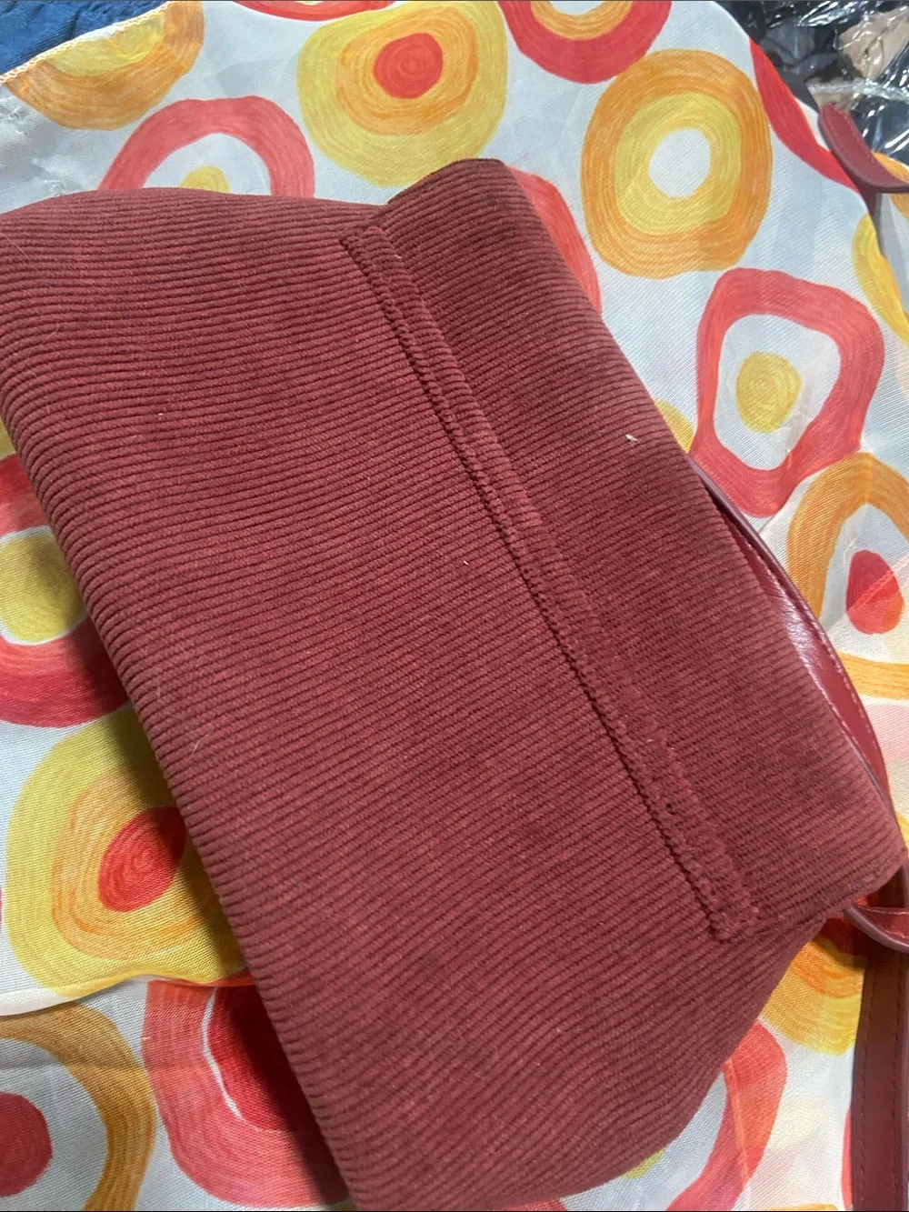Universal Thread Maroon Interior Tote with Zip Pocket